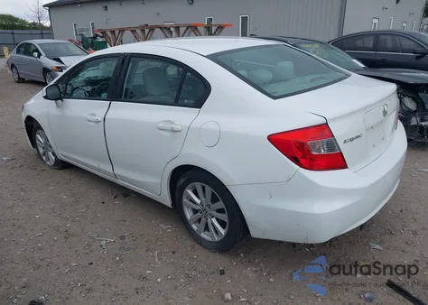 2012 Honda Civic Ex z USA, uszkodzony, nr VIN 19XFB2F8XCE031037